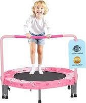 VEVOR Vaikų batutas Lauko batutas 36 colių sulankstomas batutas su rankena Rebounder batutas Sodo batutas mažyliams Gimtadienio dovana 3+ metų vaikams 100 kg apkrovos talpa Raudona