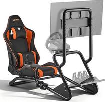 VEVOR vairo stovas lenktynių vairo simuliatoriaus stovas su monitoriaus stovu, skirtas "Logitech G25 G27 G29 G920 G923 Thrustmaster T300RS TX F458 T500RS T3PA-PRO (F1/GT) ir CSR pedalams