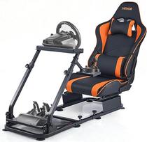 VEVOR vairo simuliatoriaus stovas su dvigubu bėgiu ir dviguba ranka tinka "Logitech G25 G27 G29 G920 G923 Thrustmaster T300RS TX F458 T500RS T3PA-PRO (F1/GT) ir CSR pedalams