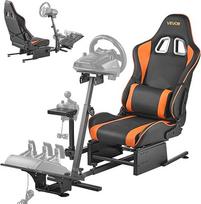 VEVOR vairo stovas lenktynių vairo stovas treniruokliui "Cockpit" tinka "Logitech G25 G27 G29 G920 G923 Thrustmaster T300RS TX F458 T500RS T3PA-PRO (F1/GT) ir CSR pedalams