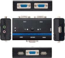 VGA USB KVM perjungimo kabelis 1U - 2 vnt.