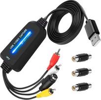 VHS į skaitmeninį keitiklis, USB 2.0 vaizdo įrašymo plokštė, skirta VHS/VCR/DVD/Hi8, „Plug and Play“ 1080p HD vaizdo adapteris, suderinamas su „Windows“ ir „Mac“, konvertuoja analoginį signalą į skaitmeninį – skirtas namams, mokytojams ir turinio kūrėjams