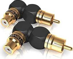 VIABLUE XS CINCHADAPTER 90° XL * 2 dalių adapteris * 24 karatų tikro aukso danga