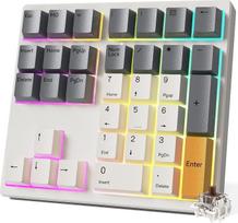 VIA Macro skaitmeninė klaviatūra RGB – 34 mygtukų programuojamas skaitmeninis klaviatūros blokas, laidinis mechaninis skaitmeninis klaviatūros blokas su „Hot-Swap“ funkcija, PBT klavišų dangteliai, skirti biurui, darbui prie stalo, žaidimams, „Windows“ ir