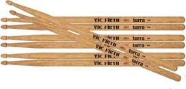VIC FIRTH P5BT4PK „American Classic“ rinkinys, 4 poros būgnų lazdelės „Terra“