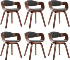 vidaXL 6 x Bentwood valgomojo kėdės, virtuvės kėdės, svetainės kėdės, kėdžių komplektas, kėdės, valgomojo kėdės, minkštos kėdės