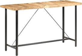 vidaXL Baro stalas iš neapdorotos mangmedžio medienos, baro stalviršis, baro stalas, virtuvės stalas, virtuvės stalviršis, vakarėlių stalas, valgomojo stalas, bistro stalas, 180 x 70 x 107 cm