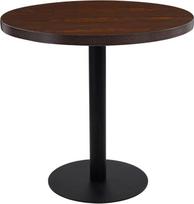 vidaXL Bistro stalas 2 žmonėms Baro stalas Baro stalas Baro stalas Valgomojo stalas Virtuvės stalas Vakarėlių stalas Tamsiai ruda 80 cm MDF