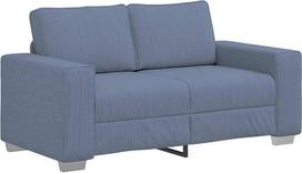 vidaXL dvivietė sofa, mėlyna, 120 cm, velvetinė dvivietė sofa, minkšta sofa, dvivietė sofa, sofos, apmušta sofa, poilsio sofa, svetainės sofa