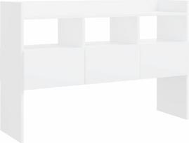 vidaXL Komoda su 3 stalčiais 3 skyriai Komoda šoninė spintelė Šoninė spintelė Daugiafunkcinė spintelė Stovinti spintelė Balta 105 x 30 x 70 cm Medienos medžiaga