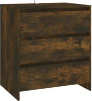 vidaXL Komoda su 3 stalčiais Komoda šoninė spintelė Daugiafunkcinė spintelė Dūminis ąžuolas 70 x 41 x 75 cm Medienos medžiaga