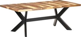 vidaXL Medžio masyvo valgomojo stalas Virtuvės stalas Valgomojo stalas Medžio masyvo stalas Valgomojo stalas Medinis stalas Valgomojo baldai 200 x 100 x 75 cm Medaus spalva