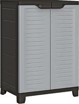 vidaXL Plastikinė buitinė spintelė Sodo spintelė Balkono spintelė Šoninė spintelė Valymo reikmenų spintelė Dirbtuvių spintelė 65 x 45 x 97 cm