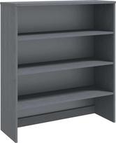 vidaXL Priedas aukštai spintai "Highboard Cupboard Sideboard" komodai Tamsiai pilka 90 x 30 x 100 cm pušies masyvo mediena