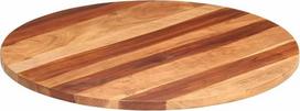 vidaXL Šešamo medžio masyvo stalviršis, pakaitinis stalviršis valgomojo stalui, palisandras, apvalus, 25-27 mm, 80 cm