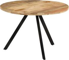 vidaXL valgomojo stalas Apvalus virtuvės stalas Valgomojo stalas Medinis stalas restoranui Valgomasis stalas Virtuvė 110 x 75 cm Medžio masyvo Mango