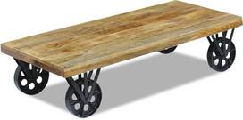 vidaXL vidaXL kavos staliukas Rašomojo stalo baldai su ratukais Namų dekoras Mango mediena 120x60x30 cm