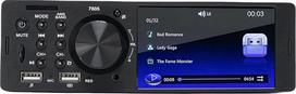 Vieno DIN dydžio automobilių radijas su 4 colių ekranu, „Bluetooth“ 5.0, 1080p galinio vaizdo kamera, nuotolinio valdymo pultu ant vairo, 45 W x 4, dviem USB greito įkrovimo jungtimis, AUX, FM radiju, APE/FLAC