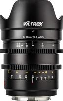 VILTROX 20 mm T2.0 pilno formato pagrindinis plačiakampis plačiakampis rankinio fokusavimo kino objektyvas, skirtas "Sony E-Mount" fotoaparatui
