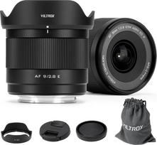 VILTROX 9 mm F2.8 „Air“ E tipo tvirtinimo fotoaparato objektyvas „Sony E“ APS-C automatinio fokusavimo ultraplačiakampis objektyvas, skirtas „Sony ZV-E10“, „ZV-E10II“, „A6600“, „A6500“, „A6400“, „A6000“, „FX30“, „A7IV“, „A7III“ ir „A7RV“