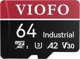 VIOFO 64GB atminties kortelė SD kortelė, greita su adapteriu, MLC V30 U3, suderinama su 1080P 2K 4K 4K WiFi Dashcam automobiline kamera