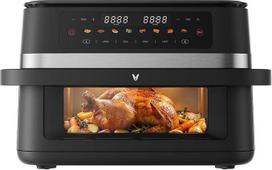 VIOMI 11L „Vortex Pro Flex“ karšto oro keptuvė su skiriamąja pertvara, 2800 W, 8-in-1 | „Flex“ dizainas: išimama skiriamoji pertvara, leidžianti suformuoti 1 XL zoną arba 2 skyrius, „Sync Finish“ apdaila, tinka plauti indaplovėje, gilus kepimas, 2 metų ga