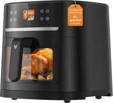 VIOMI 8L „Vortex Max“ karšto oro keptuvė, 1800 W, išmanioji kamera, TFT ekranas, 12-in-1 | Maisto atpažinimas, stebėjimo langelis, 30–200 °C, indaplovėje plaunamas stalčius, kepimas, šeimos dydžio