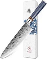 Virtuvinis peilis Damasko peilis 20,32 cm virėjo peilis Aštrus japoniškas peilis iš VG-10 plieno Profesionalus virėjo peilis su ergonomišku "Superior", skirtas pjaustyti daržoves Mėsą namams