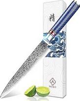 Virtuvinis peilis Damasko peilis Virėjo peilis Aštrus japoniškas peilis iš VG-10 plieno Profesionalus virėjo peilis su ergonomiška aukščiausios kokybės rankena, skirtas pjaustyti daržoves Mėsą namuose (15,24 cm virtuvinis peilis)