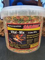 Vital-Mix Goldfish Food Pond Sticks 5 L = 650 g in Bucket Visavertis maistas visoms tvenkinio žuvims Tvenkinio lazdelės dribsniai Gammarus Mix