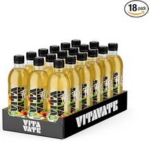 VitaVate Tea Peach Be kofeino Gaivinantis mažai kalorijų turintis žaliosios arbatos gėrimas Vasaros gėrimas Ledinės arbatos sportinis gėrimas 18 x (0,5 l) buteliukų kelionėms