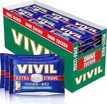 VIVIL Extra Strong Peppermint, 26 x 3 pakuotės, itin stiprios pastilės su pipirmėčių skoniu, be cukraus ir veganiškos, 78 x 25 g