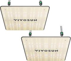 VIVOSUN VS1000 LED auginimo lempa, viso spektro augalų lempa su "Samsung LM301" diodais ir tvarkykle, reguliuojamo ryškumo ir IP65 auginimo lempa daigams, daržovėms, gėlėms, tinkama 60 x 60 cm / 90 x 90 cm auginimo palapinei, 2 vnt.