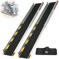 VOCIC CP31 neįgaliųjų vežimėlių rampa laiptams (92–152 cm), nešiojama rampa neįgaliųjų vežimėliams | Stabilus, teleskopinis, sulankstomas aliuminis neįgaliųjų vežimėlių rampa, sverianti tik 7 kg, taip pat tinka dviračiams, didžiausia apkrova iki 300 kg, j