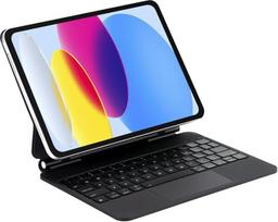 Vokiškas „QWERTZ Magic Keyboard“ dėklas, skirtas „iPad“ 11-osios kartos A16 (11 colių) ir „iPad“ 10-osios kartos (10,9 colių) modeliams – magnetinis klaviatūros dėklas su pelės kilimėliu ir 7 spalvų apšvietimu