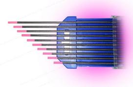 Volframo elektrodai „WX Pink“ 2,0 x 175 mm, be spinduliuotės, poliruoti, 10 vnt. pakuotėje