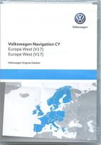 Volkswagen 1T0051859AS Europe West V17 Navigation DVD-ROM tik RNS 510/810 įrenginių platformai CY