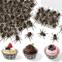 Voro formos cupcake papuošimai, 100 vnt. Helovino tortų papuošimų rinkinys, Helovinas