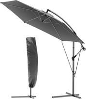 VOUNOT Konsolinis skėtis 300 cm, skėtis su rankenėle, apsauga nuo vėjo, apsauga nuo saulės, apsauga nuo UV spindulių, sodo skėtis, turgaus skėtis, skėtis su rankenėle, smėlio spalvos