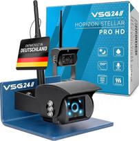 VSG 24 „Horizon STELLAR PRO“ belaidė išplėstinio matymo atbulinės eigos kamera – 1080P HD, atspari vandeniui (IP69K), 130° plataus kampo objektyvas, naktinio matymo funkcija ir mikrofonas – belaidžio ryšio veikimo nuotolis iki 33 m, su šildymu – 12 V/24 V