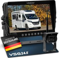 VSG24 „Horizon STELLAR PRO“ 7 colių belaidžio atbulinės vaizdo kameros rinkinys – 7 colių 1080P HD monitorius – vandeniui atspari IP69K kamera su 130° matymo kampu – naktinio matymo funkcija ir šildymas – profesionali belaidžio atbulinės vaizdo kameros si