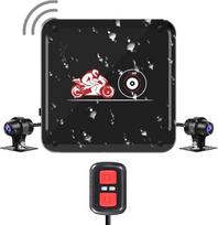 VSYSTO motociklo kamera, viso kūno vandeniui atsparus naktinio matymo 130° plataus kampo objektyvas HD 1080P priekinis ir galinis fotoaparatas, motociklo dviračių registratorius su GPS, G-jutiklis, kilpos įrašymas (juodas-B6QL)