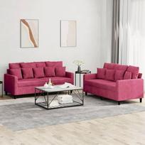 Vyno raudonos spalvos 2 vietų sofa su aksomo užvalkalu 120/140 cm Maksimalus svoris 110 kg vienai sėdynei Sofos komplektas Modelis3201704
