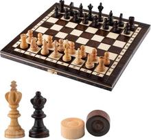 Vyšninis turnyrinių šachmatų ir šachmatų žaidimo rinkinys Nr. 3 | Master of Chess | Šachmatų rinkinys 35 cm | Klasikinis Stauntono šachmatų rinkinys ir elegantiška šachmatų lenta su figūromis Šachmatai vaikams ir suaugusiems