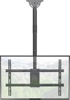 WALI televizoriaus laikiklis ant lubų Stropinis televizoriaus laikiklis su pakreipimo ir pasukimo funkcija Tinka plačiaekraniams LED, LCD, OLED 4K televizoriams (37-70 colių), iki 50 kg, VESA 600x400 mm (CM3770), juodas