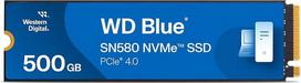 WD Blue SN580 NVMe SSD 500GB (PCIe Gen4 x4, skaitymo greitis iki 4000MB/s, M.2 2280, „nCache 4.0“ technologija) – mėlyna