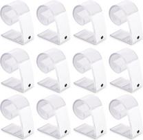 WedDecor Plastikiniai staltiesės spaustukai su kabliukų ir akių juostelėmis, spaustukai, permatomi stalo apvado lentos spaustukai, balti, 4,5 cm x 2,5 cm x 4,5 cm