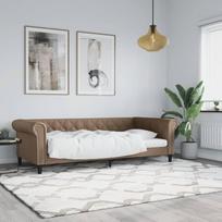 Wenjingqi-354225 Dirbtinės odos sofa lova Cappuccino 80 x 200 cm