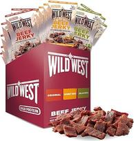 Wild West Beef Jerky, 12 x 60 g Honey BBQ Beef, džiovintos jautienos džiovinta mėsa su dideliu kiekiu baltymų, baltyminė užkandėlė