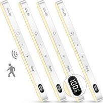 WILLED 3000 K spintos apšvietimas LED su judesio jutikliu, spintos apšvietimas, LED juostelė, baterija, USB įkraunamas, skirtas spintai, laiptams, sunkvežimiui, miegamajam, 4 vnt.